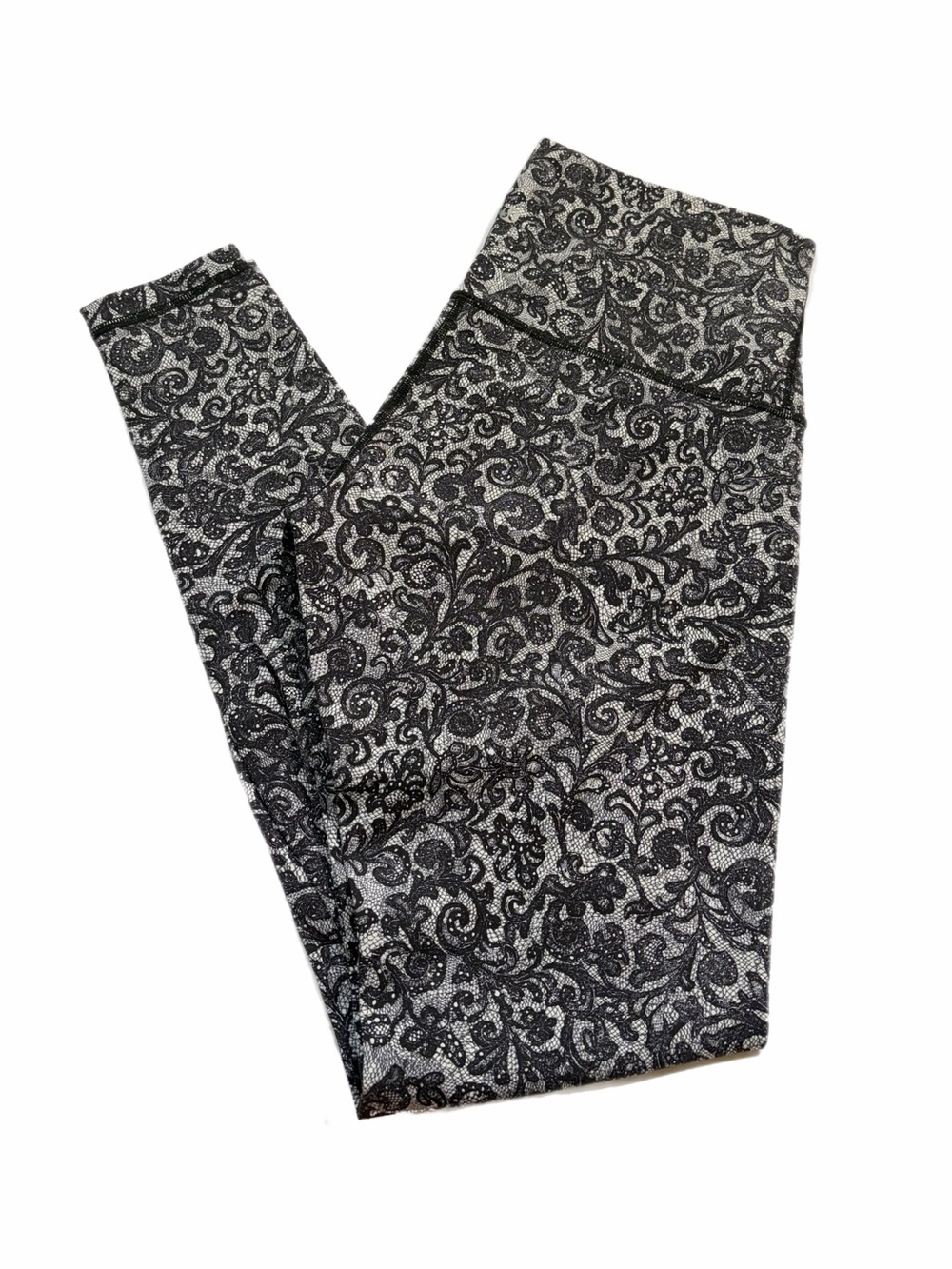 Lululemon Wunder Under High-Rise Tight 31” Luxtreme (Cinder Lace White Black) 12
